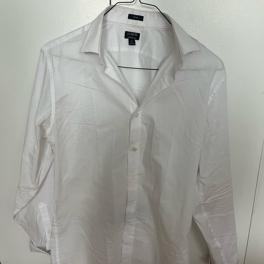 J. Crew White Dress Shirt Crisp Formal Attire